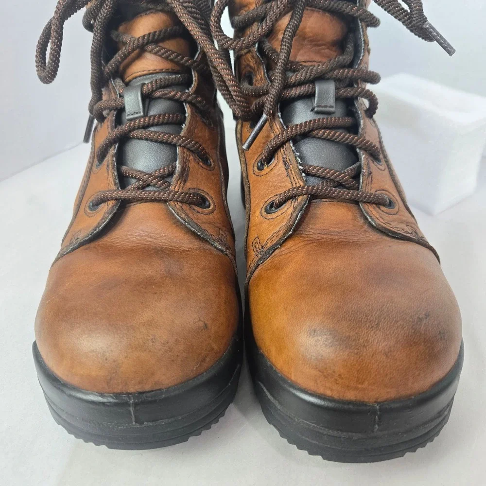 Rockport Works Waterproof Composite Toe Boots Mens 7.5 Womens 9.5 Brown RK6640